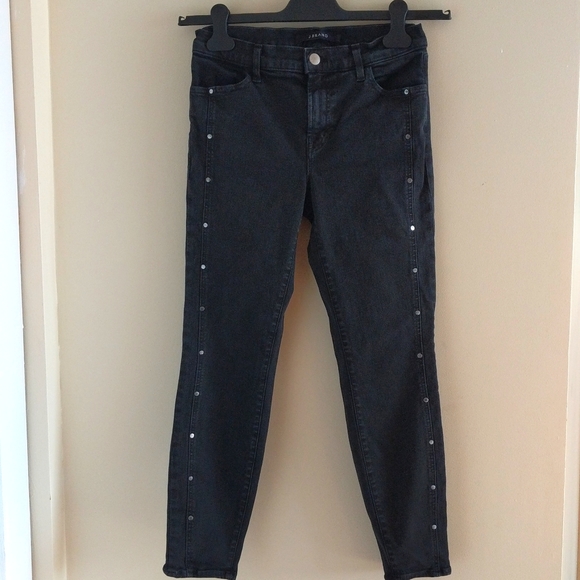J.brand Alba Embellished Skinny Cropped Jeans - Picture 2 of 16